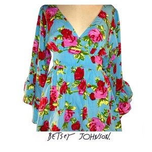 ❤️SOLD❤️ Betsey Johnson Rose Gypsy Babydoll Top